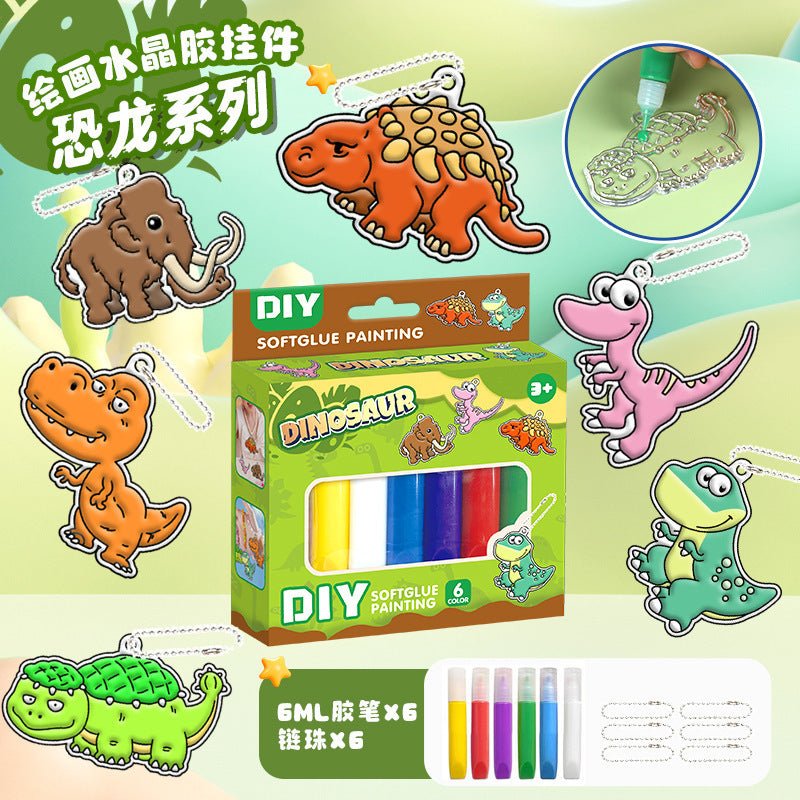Children's crystal gel diy graffiti keychain